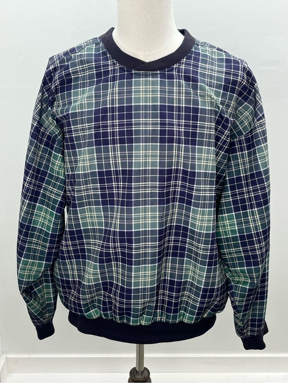 Vintage Cutter & Buck Plaid Pullover Jacket Mens Large Windbreaker Golf 90s